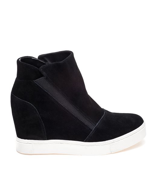 Steve Madden Lazaruss Black Suede Sneaker Wedge In Black Lyst